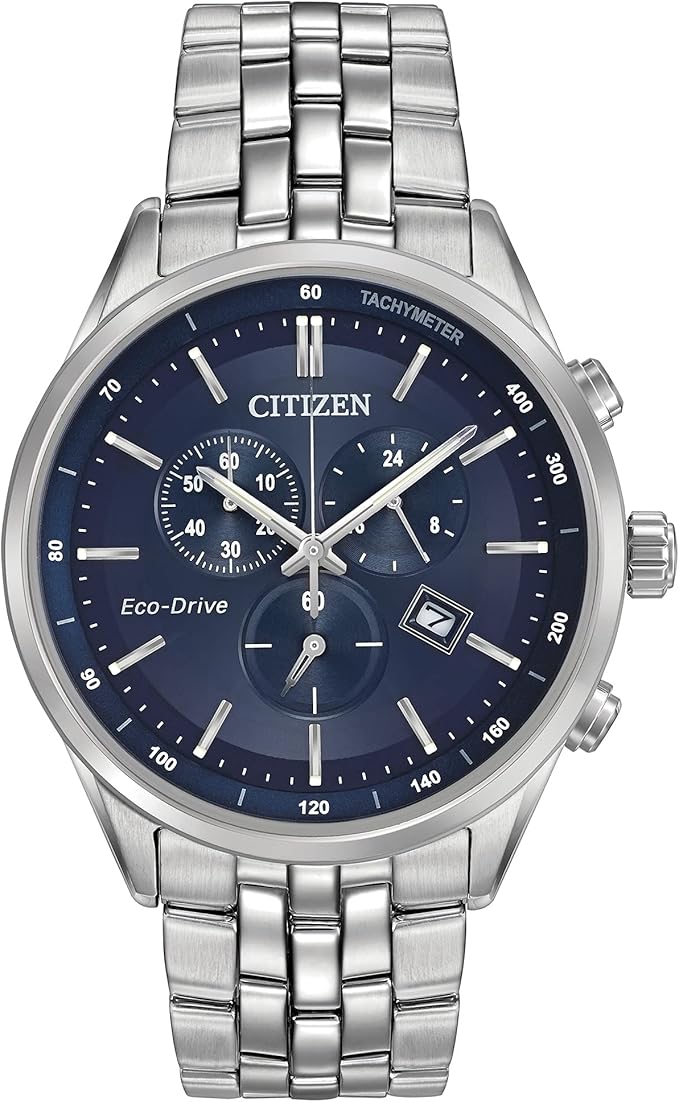 Citizen Men's Classic Corso Eco-Drive Watch, Chronograph, 12/24 Hour Time, Date, Sapphire Crystal Citizen Men's Classic Corso Eco-Drive Watch, Chronograph, 12/24 Hour Time, Date, Sapphire Crystal