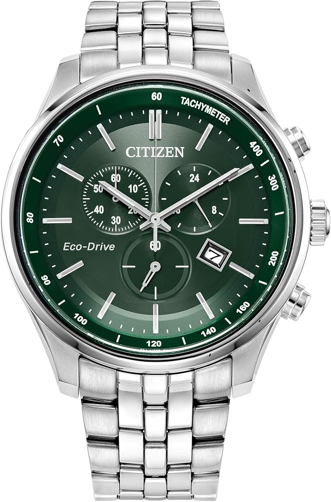 Citizen Men's Classic Corso Eco-Drive Watch, Chronograph, 12/24 Hour Time, Date, Sapphire Crystal Citizen Men's Classic Corso Eco-Drive Watch, Chronograph, 12/24 Hour Time, Date, Sapphire Crystal