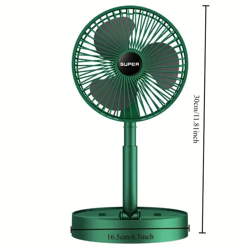 Portable Folding Fan USB Rechargeable Telescopic -3 Speeds Adjustable speed and Height Fan Portable Folding Fan USB Rechargeable Telescopic -3 Speeds Adjustable speed and Height Fan
